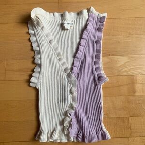 White & Purple crop top
